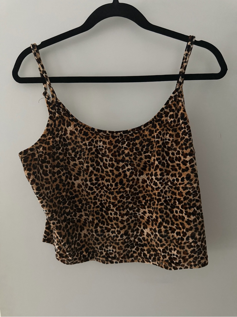 SHEIN Leopard Print Spaghetti Strap Tank Top - Brown/Black